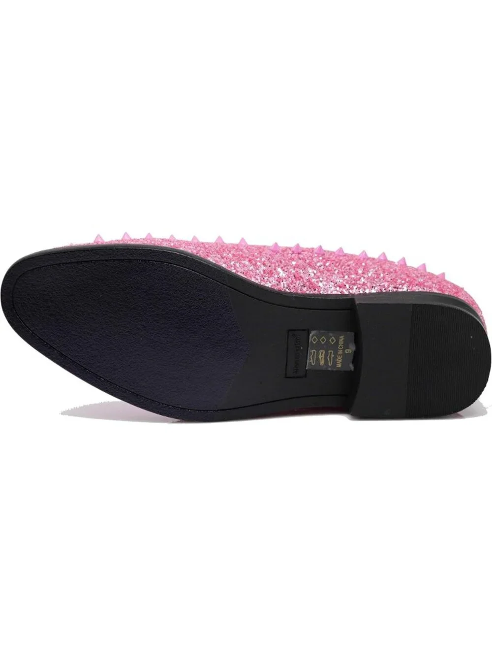 Enzo Romeo Men's Pink Rubber Sole Vintage Loafers Slip On Classic Tuxedo Shoes